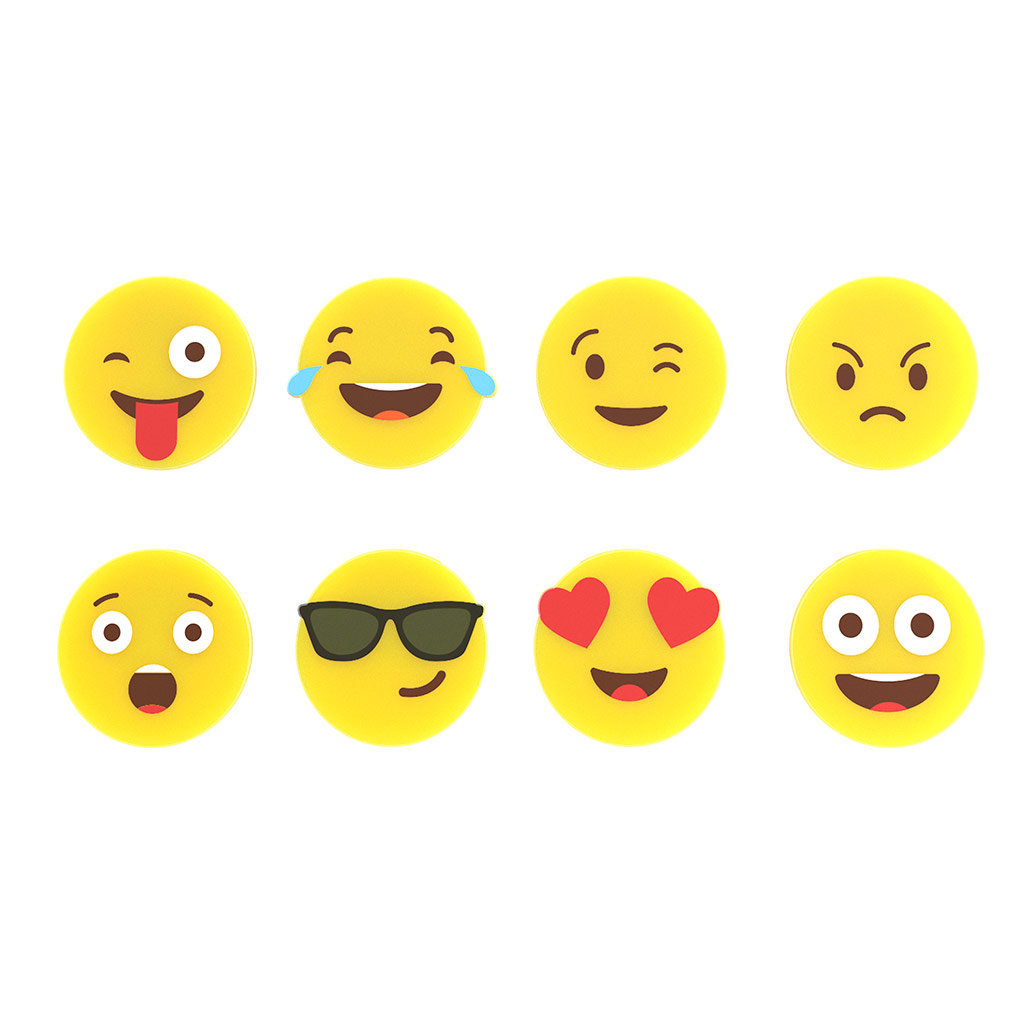 Маркеры для бокалов Emoji, 8 шт., 2 см, Силикон, Balvi, Испания