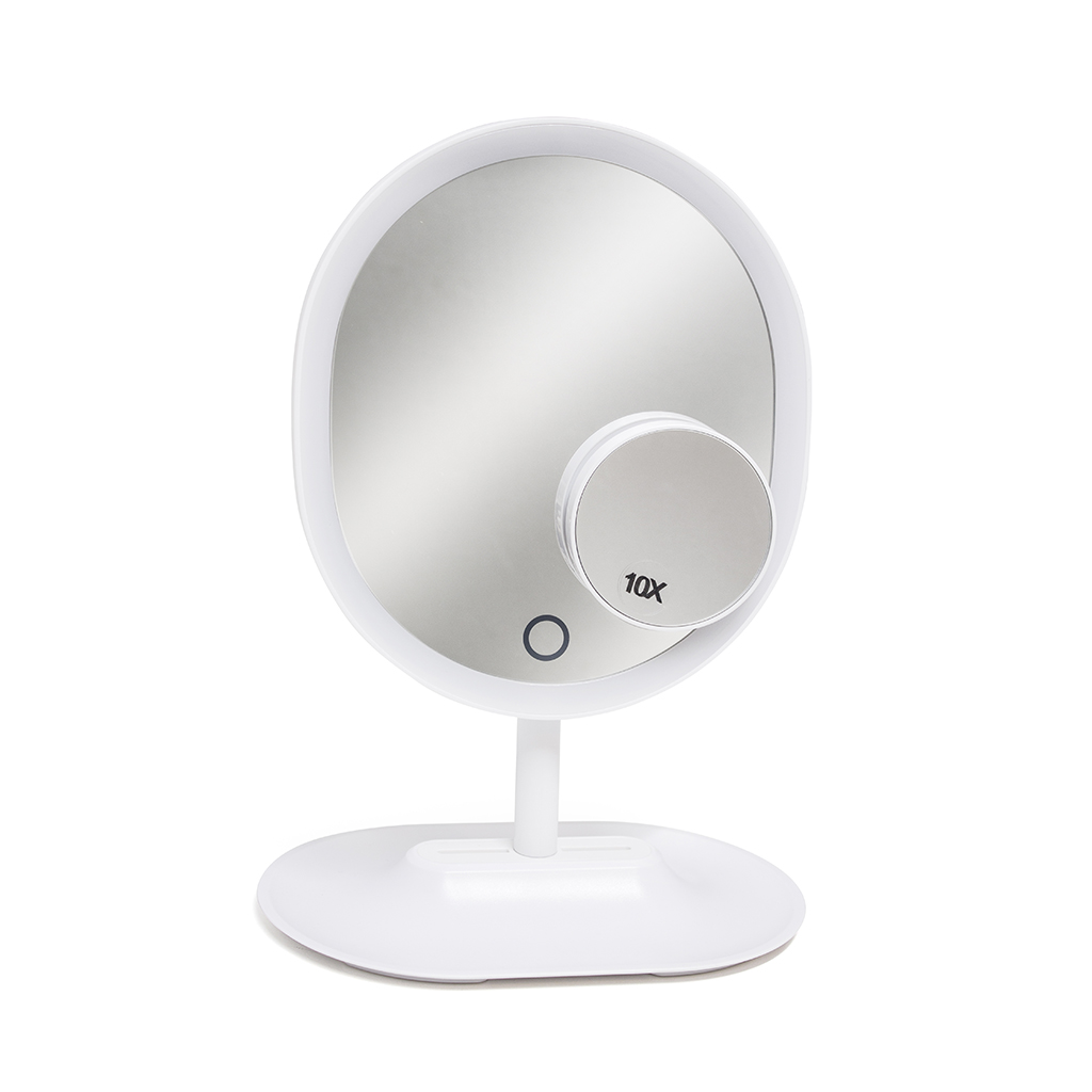 Зеркало косметическое с подсветкой Touch USB white, 21х15 см, 30 см, Пластик, Balvi, Испания
