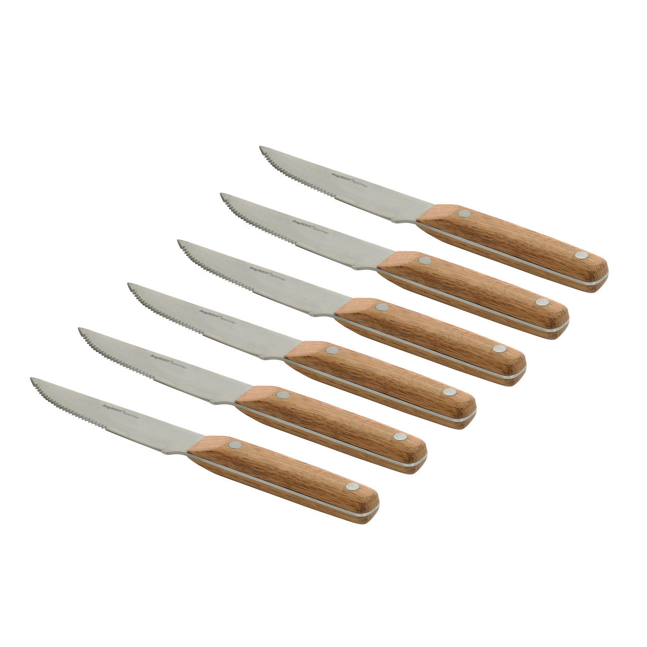 Набор ножей для стейка Collect&Cook, 6 шт., 23 см, 6 персон, Нерж. сталь, Дерево, BergHOFF, Бельгия