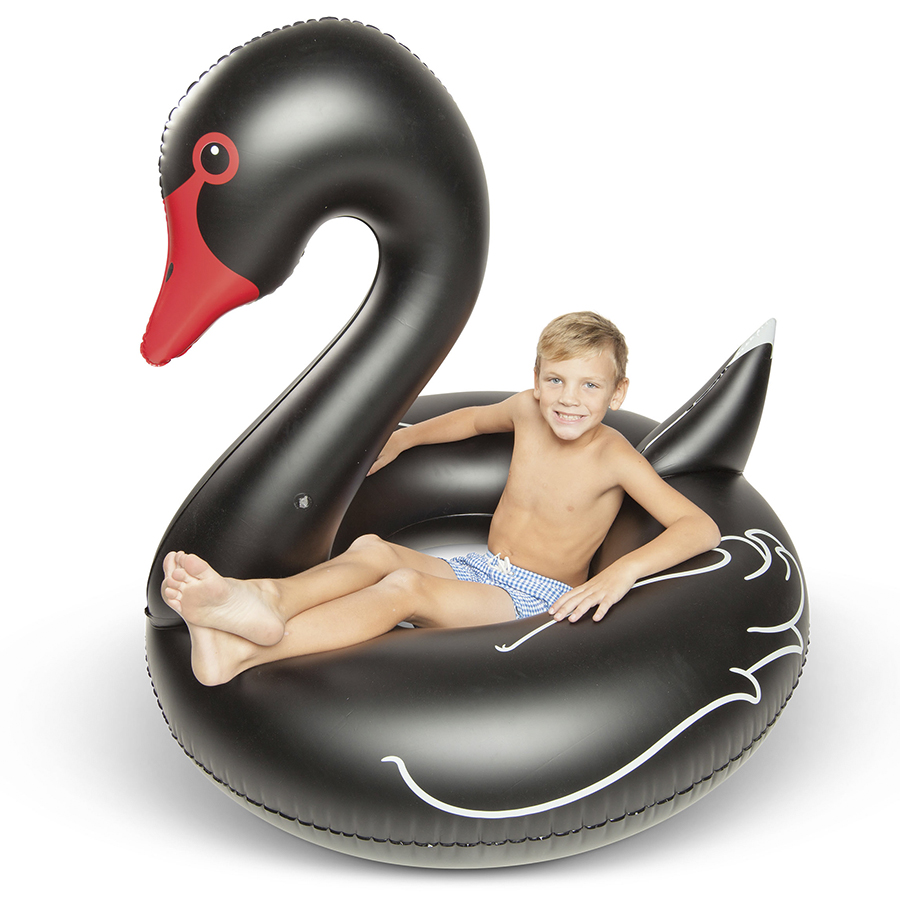 Надувной круг Black swan, 110 см, 122 см, Пластик, Винил, BigMouth, США