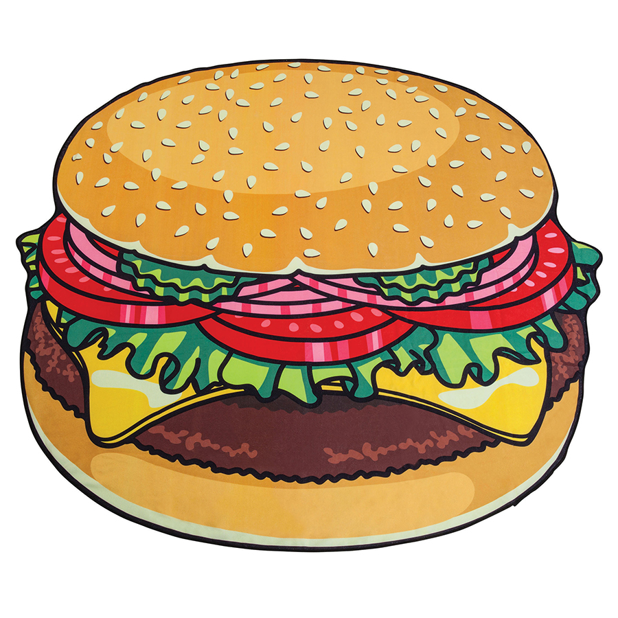 Покрывало пляжное Burger, 152х130 см, Полиэстер, BigMouth, Великобритания, США