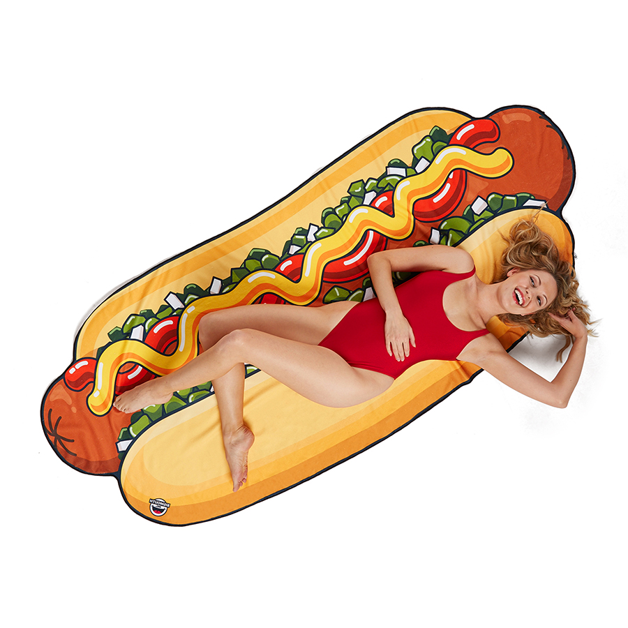Покрывало пляжное Hot Dog, 94х216 см, Полиэстер, BigMouth, США