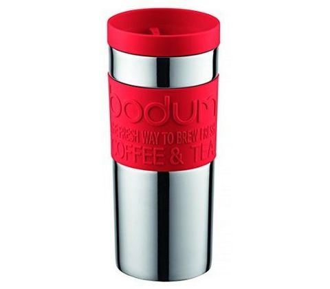 Термокружка Bodum Travel Red, 350 мл, 8,5 см, 18 см, Нерж. сталь, Пластик, Bodum