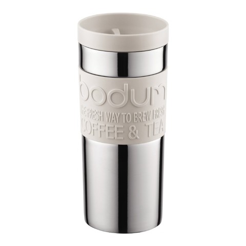 Термокружка Bodum Travel White, 350 мл, 8,5 см, 18 см, Нерж. сталь, Пластик, Bodum