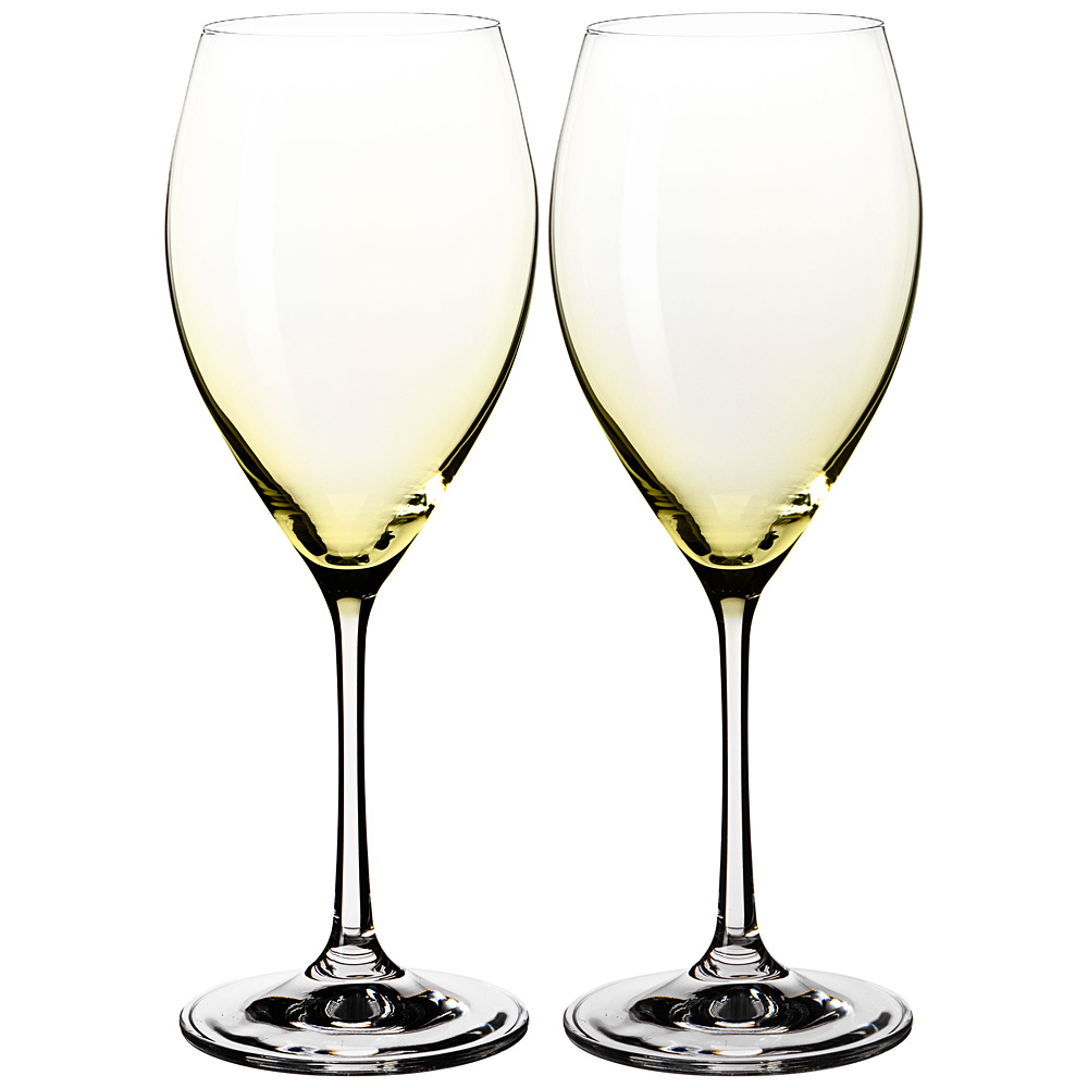 Набор бокалов для белого вина Sophia Honey, 2 шт., 390 мл, 23 см, Хрустальное стекло, Bohemia Crystal, Чехия