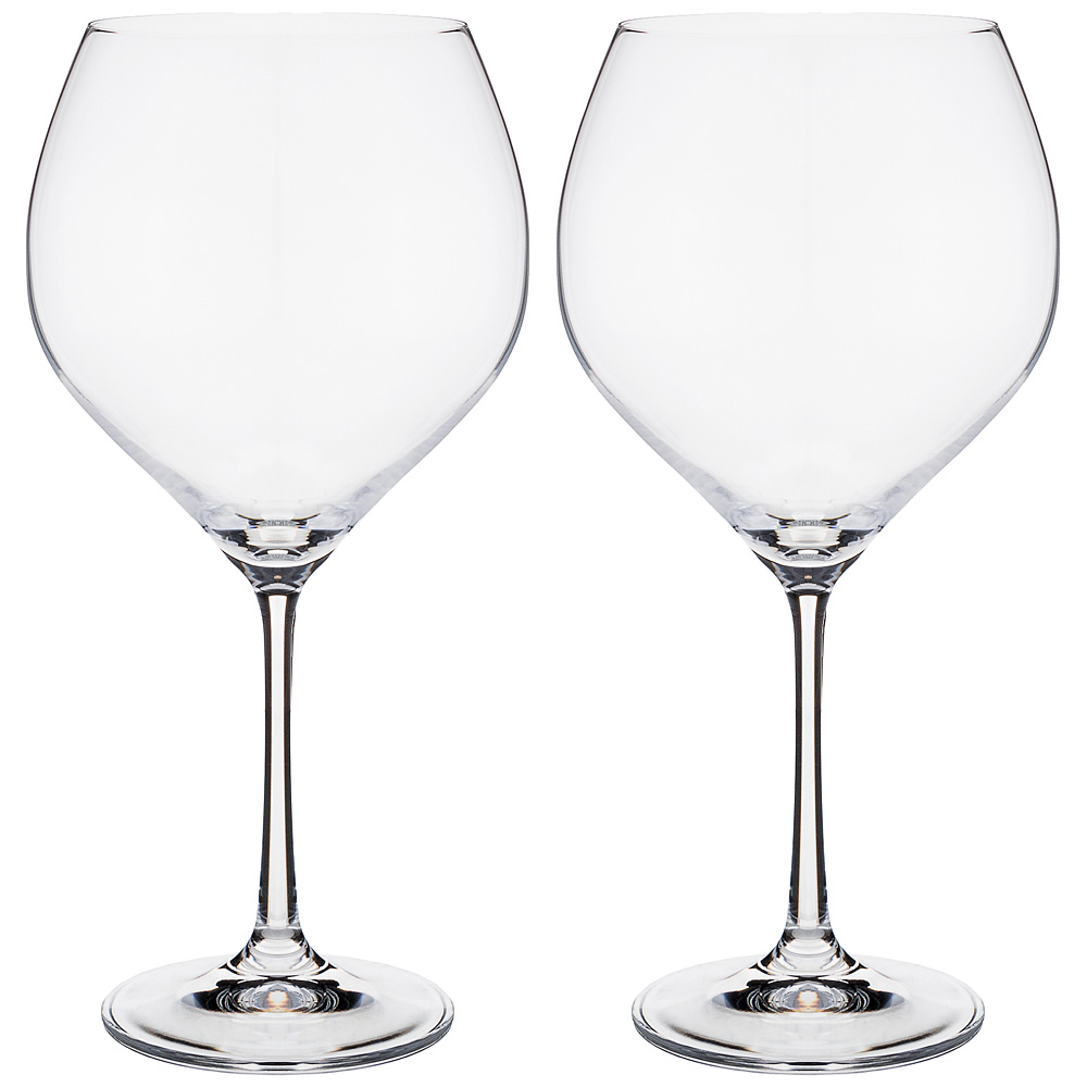 Набор бокалов для красного вина Sophia, 2 шт., 650 мл, 23 см, Хрустальное стекло, Bohemia Crystal, Италия, Чехия