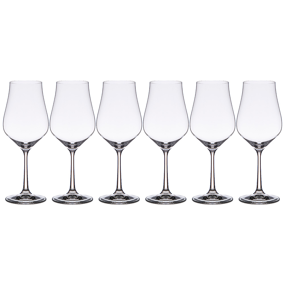 Набор бокалов для вина Tulipa 350, 6 шт., 350 мл, 22 см, Стекло, Bohemia Crystal, Чехия, Tulipa