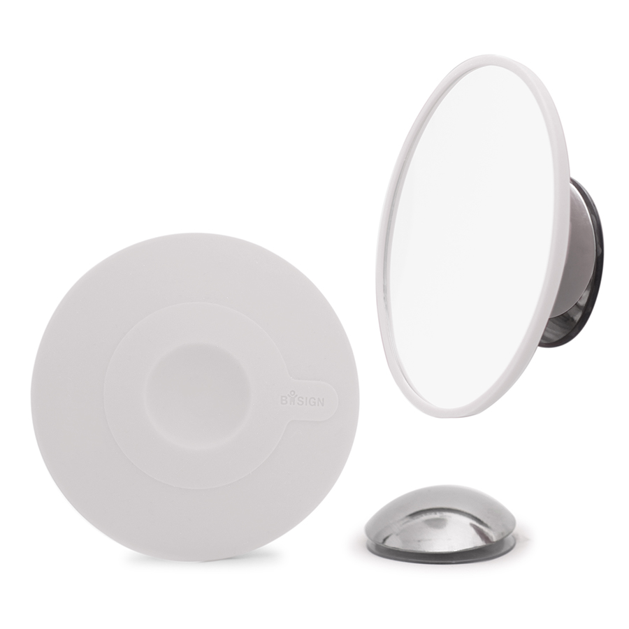 Зеркало для макияжа white, 11x1,5 см, 11 см, Силикон, Стекло, Bosign, Швеция