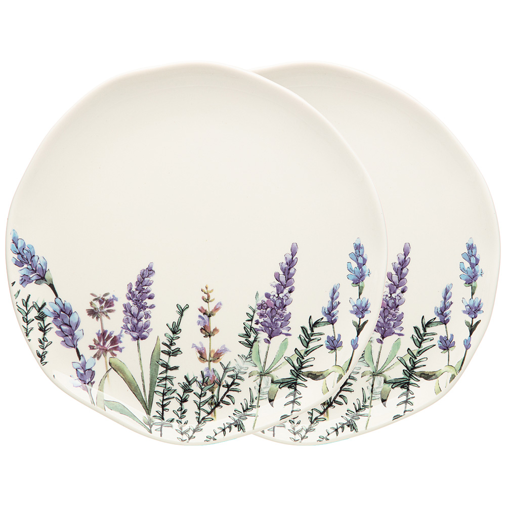 Набор десертных тарелок Lavender porcelain 19, 2 шт., 19 см, Фарфор, Bronco, Китай, lavender porcelain