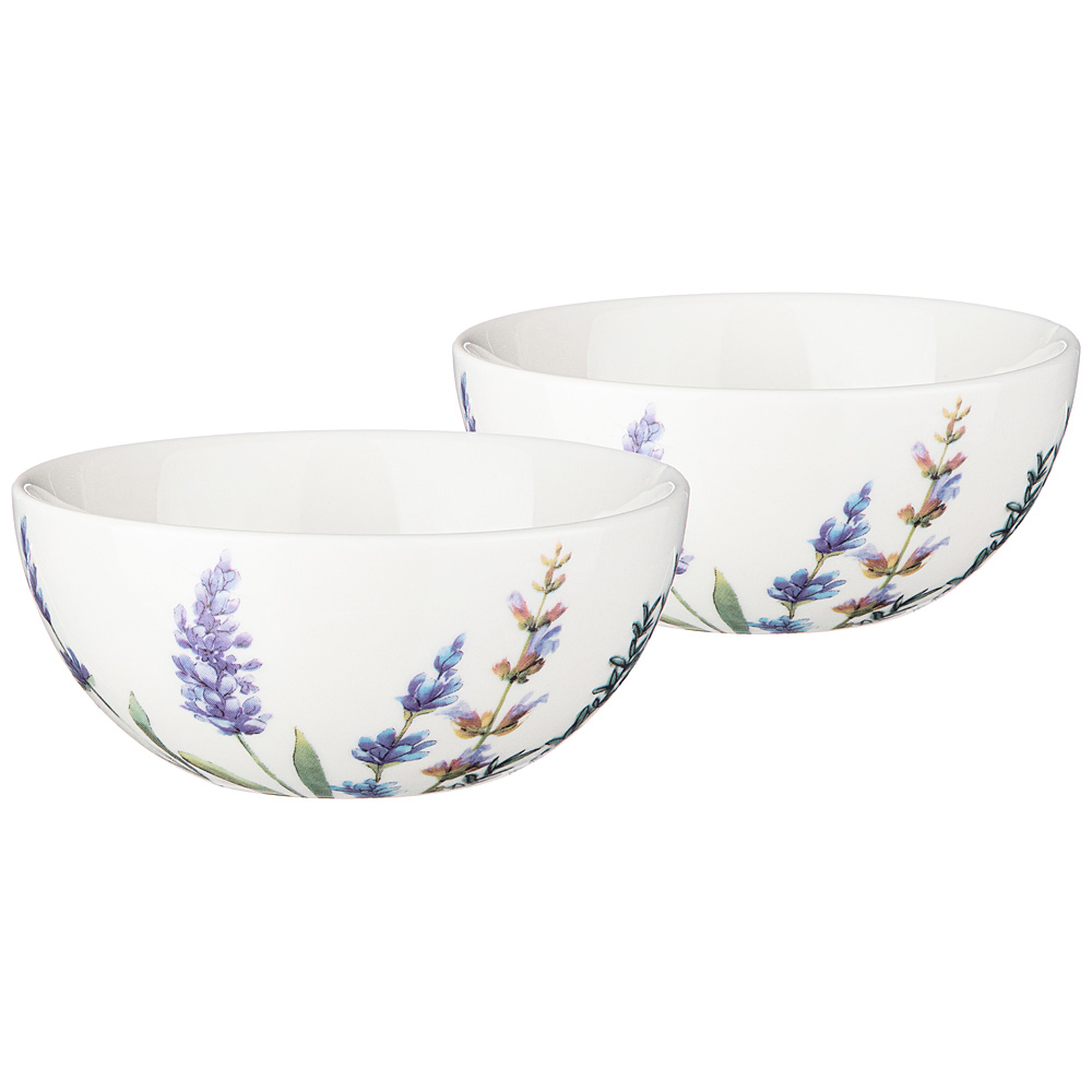 Набор розеток Lavender porcelain 10, 2 шт., 10 см, 4 см, Фарфор, Bronco, Китай, Lavender porcelain