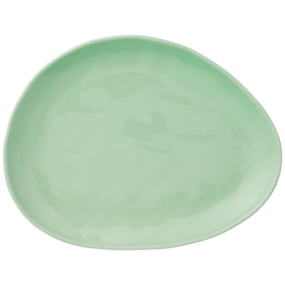 Обеденная тарелка Meadow mint, 29x23 см, Фарфор, Bronco, Китай