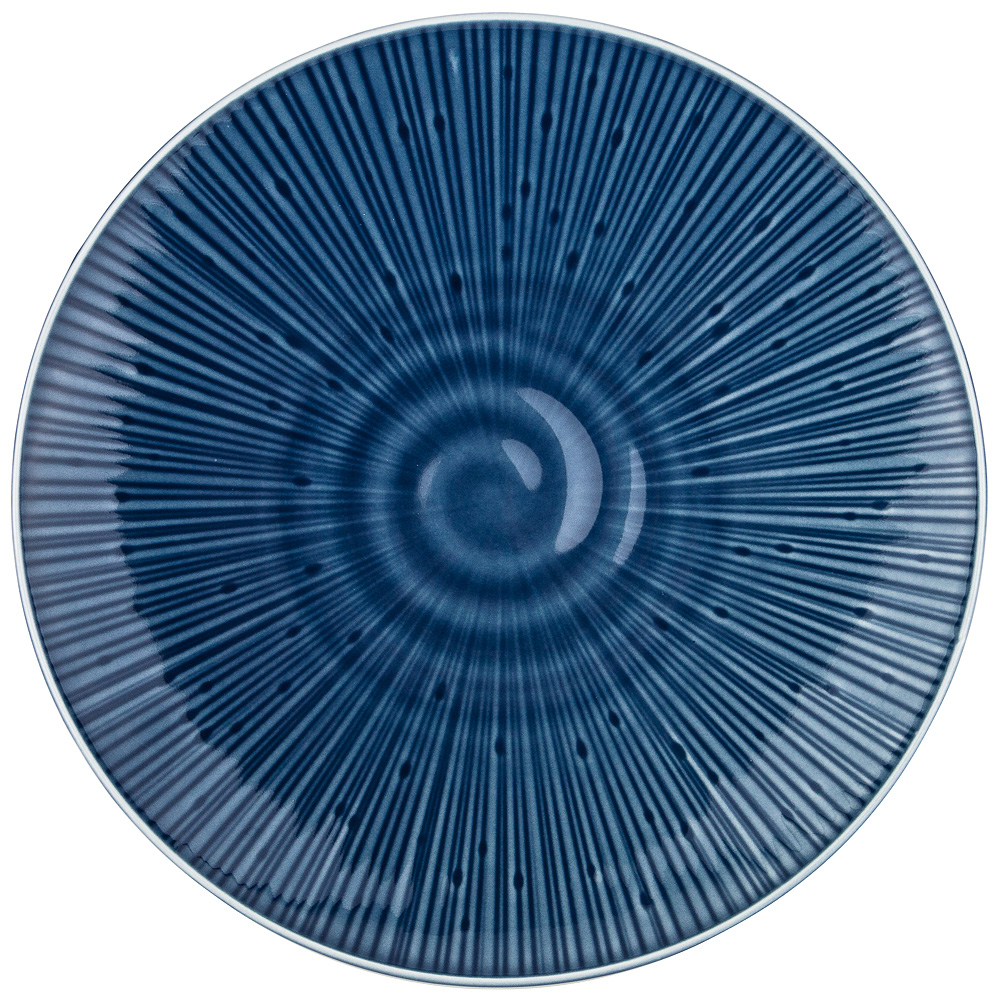Обеденная тарелка Mirage navy blue, 27 см, Фарфор, Bronco, Китай