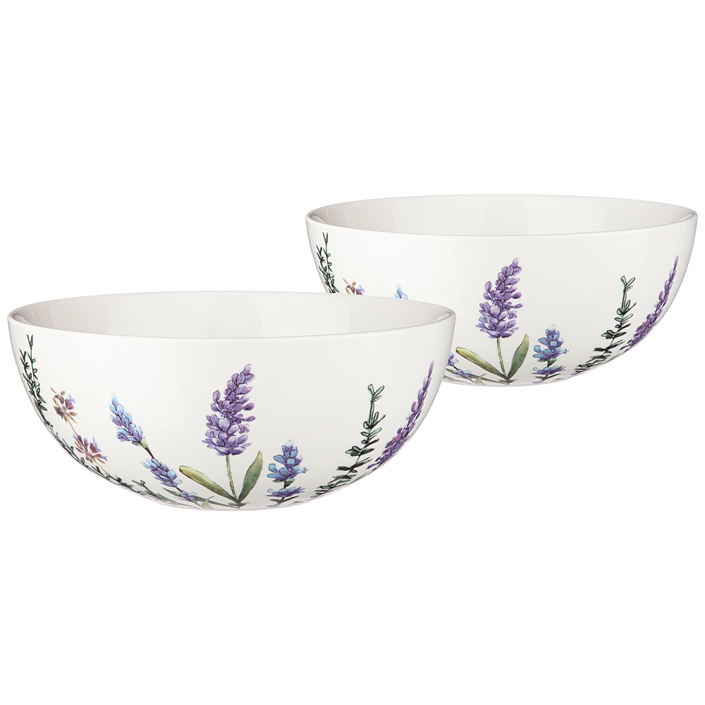Салатник Lavender porcelain 22, 22 см, 9 см, Фарфор, Bronco, Китай