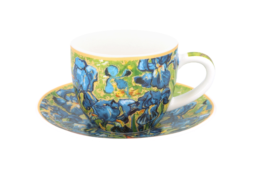 Кофейная пара Vincent Van Gogh Irises, 11 см, 6 см, 80 мл, Фарфор, Carmani, Польша, Vincent Van Gogh