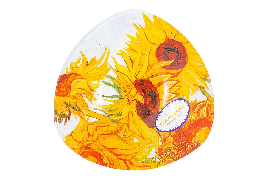 Тарелка десертная Sunflowers, 17 см, Стекло, Carmani, Польша, Vincent Van Gogh
