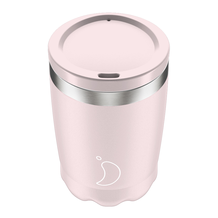 Термокружка Coffee Cup Blush Pink 340, 340 мл, 8,8 см, 13,3 см, Пластик, Нерж. сталь, Chilly's Bottles, Великобритания