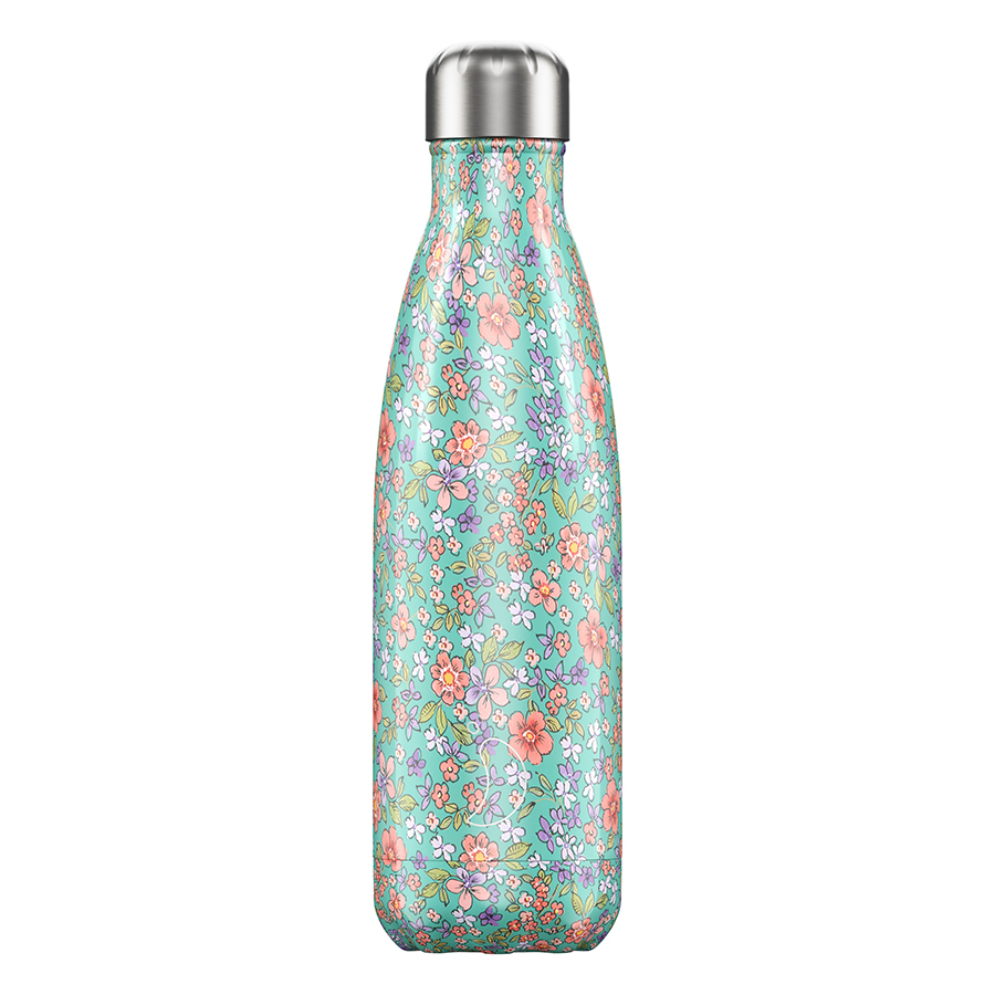 Термос floral Peony 500 мл, 500 мл, 7 см, 26 см, Нерж. сталь, Силикон, Пластик, Chilly's Bottles, Великобритания