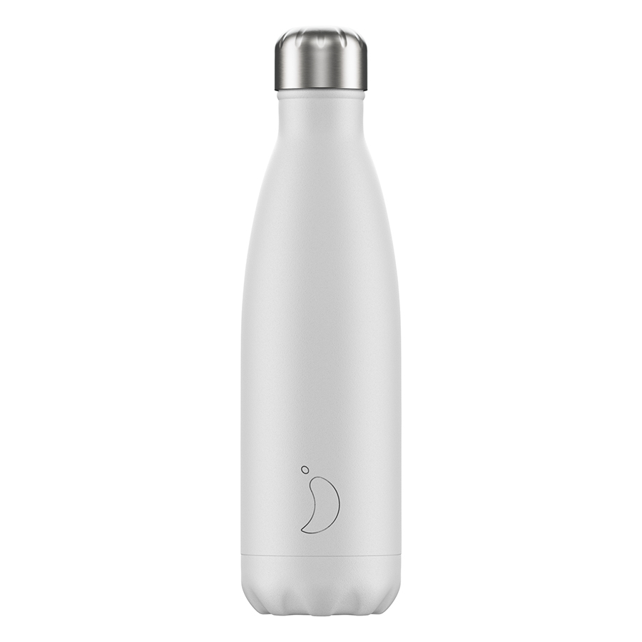 Термос monochrome White 500мл, 500 мл, 7 см, 26 см, Пластик, Нерж. сталь, Силикон, Chilly's Bottles, Великобритания