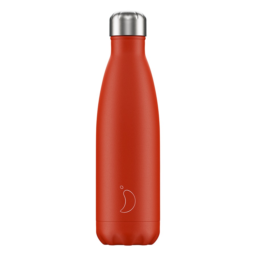 Термос neon Red 500 мл., 500 мл, 7 см, 26 см, Пластик, Нерж. сталь, Силикон, Chilly's Bottles, Великобритания