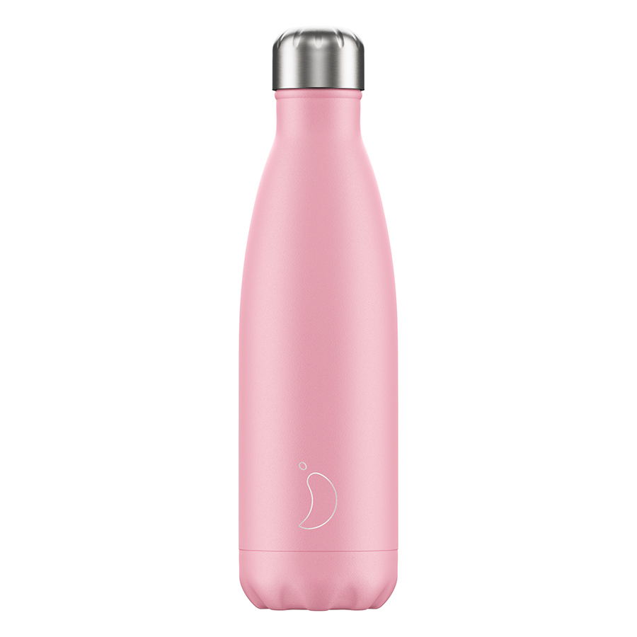 Термос pastel Pink 500 мл., 500 мл, 7 см, 26 см, Пластик, Нерж. сталь, Силикон, Chilly's Bottles, Великобритания