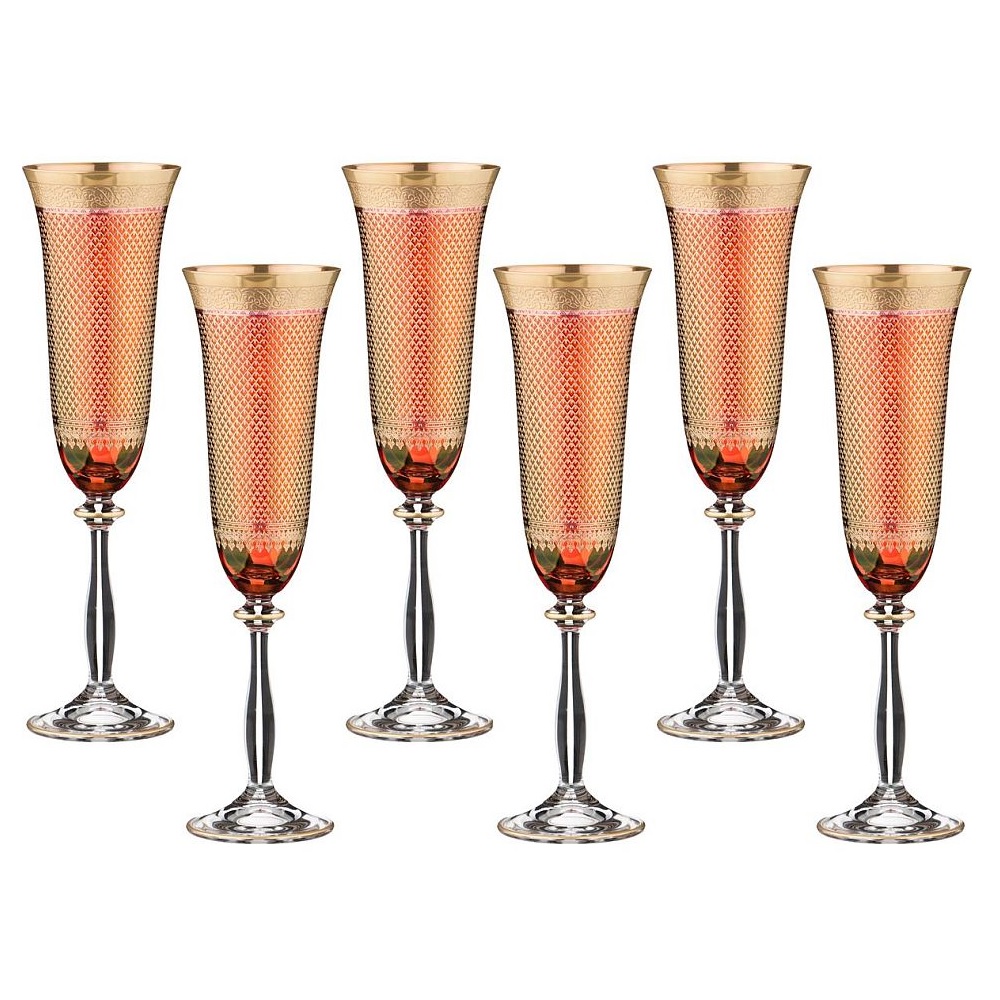 Набор бокалов для шампанского Bueno, 6 шт., 200 мл, 25 см, Стекло, Combi