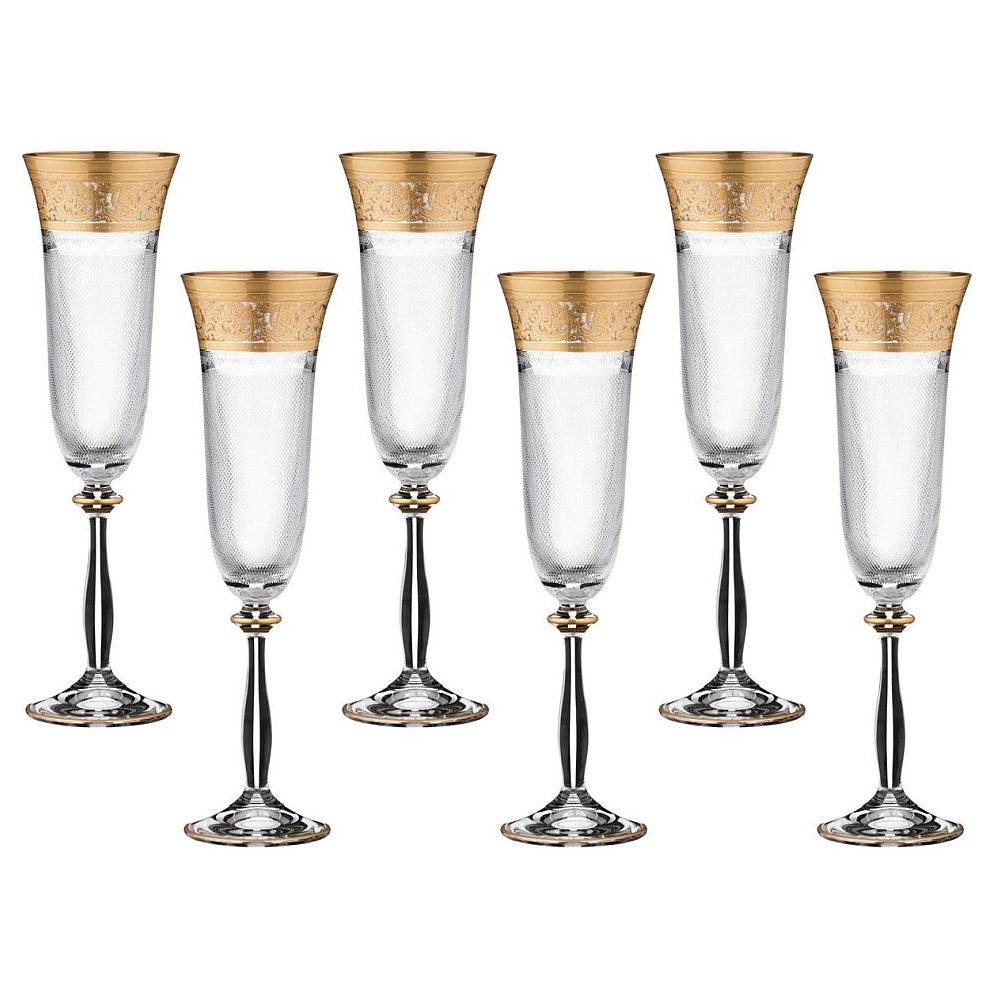 Набор бокалов для шампанского Classico, 6 шт., 200 мл, 25 см, Стекло, Combi