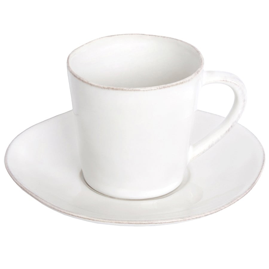 Набор чайных пар Lisa Nova White, 6 шт., 8 см, 7,5 см, 190 мл, Керамика, Costa Nova, Португалия