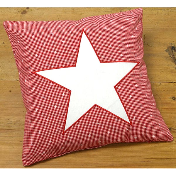 Декоративная подушка Reesa Red Star, 40х40 см, Хлопок, Country Home Style, Австрия, Reesa Red