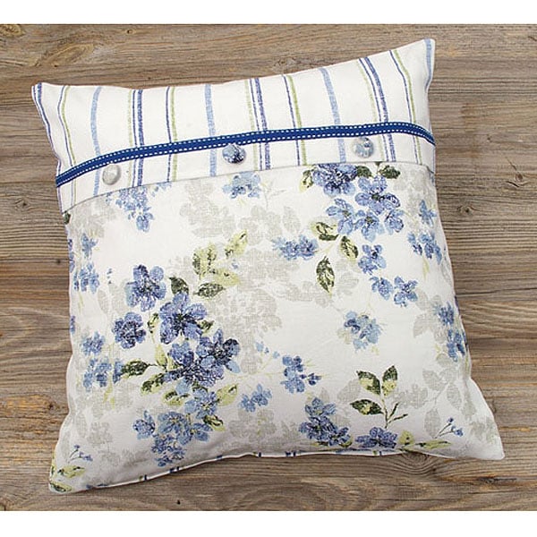 Декоративная подушка Iris Button, 40х40 см, Хлопок, Country Home Style, Австрия