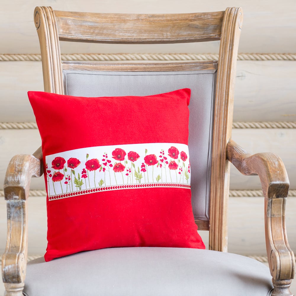 Декоративная подушка Poppy, 40х40 см, Хлопок, Country Home Style, Австрия, Poppy Textile