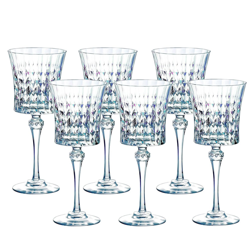 Набор бокалов для вина Lady Diamond 200, 6 шт, 190 мл, 20 см, Хрустальное стекло, Cristal d`Arques, Франция, Lady Diamond