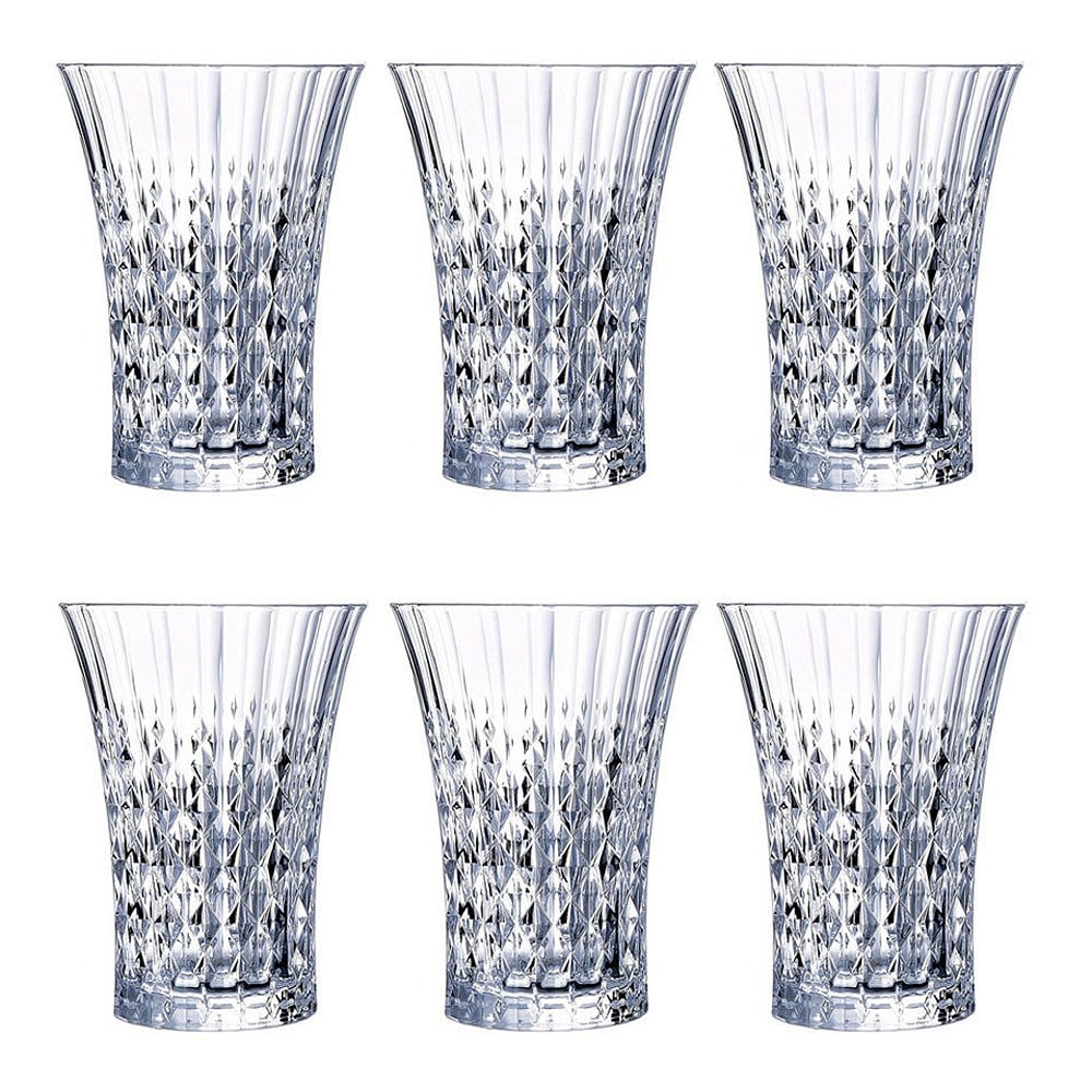 Набор стаканов Lady Diamond 360, 6 шт, 360 мл, 9 см, 13 см, Хрустальное стекло, Cristal d`Arques, Франция, Lady Diamond