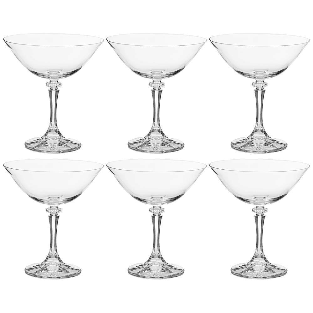 Набор бокалов для коктейлей Branta, 6 шт., 180 мл, 15 см, Хрустальное стекло, Crystalite Bohemia, Чехия