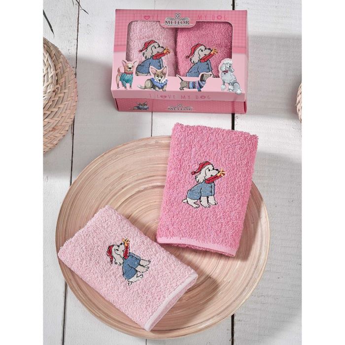 Набор полотенец Pink dogs, 30x50 см, Хлопок, Deco, Россия Набор полотенец Pink dogs, 30x50 см, Хлопок, Deco, Россия