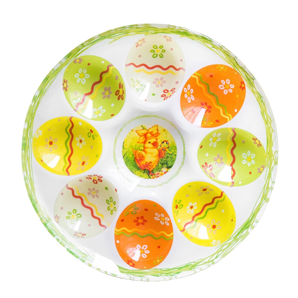 Блюдо-подставка для пасхальных яиц Spring, 21 см, Стекло, Deco, Китай Блюдо-подставка для пасхальных яиц Spring, 21 см, Стекло, Deco, Китай