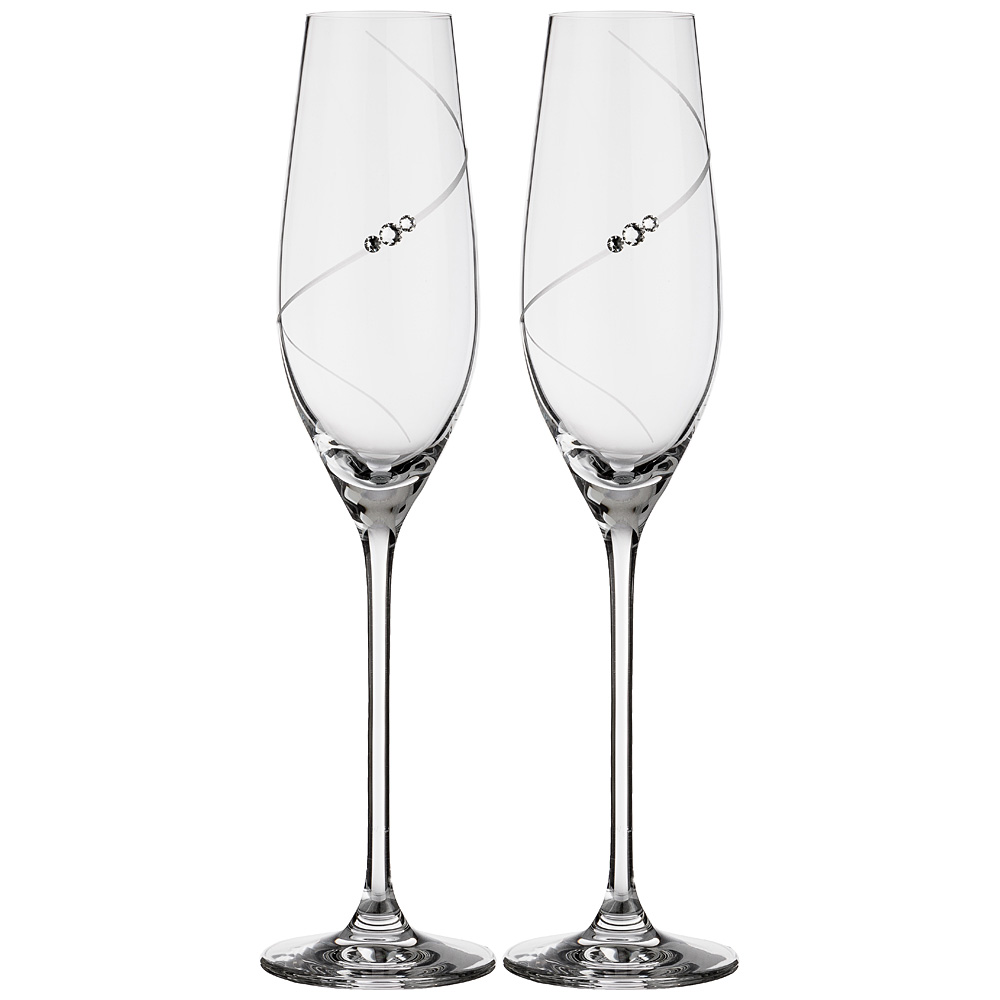 Набор бокалов для шампанского Silhouette 220, 2 шт., 220 мл, 27 см, Стекло, Diamant, Словакия