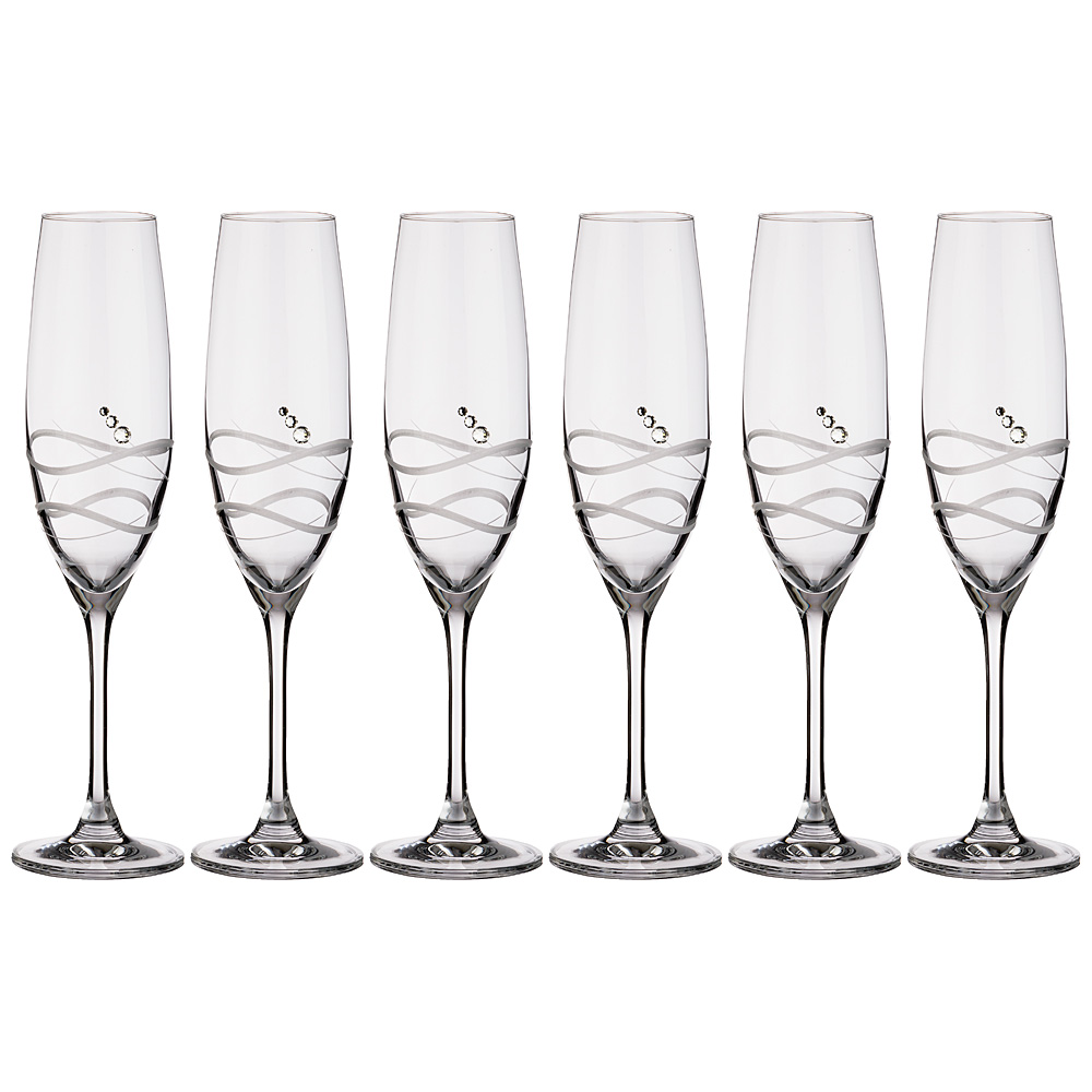 Набор бокалов для шампанского Soho 220, 6 шт., 220 мл, 24 см, Стекло, Diamant, Словакия
