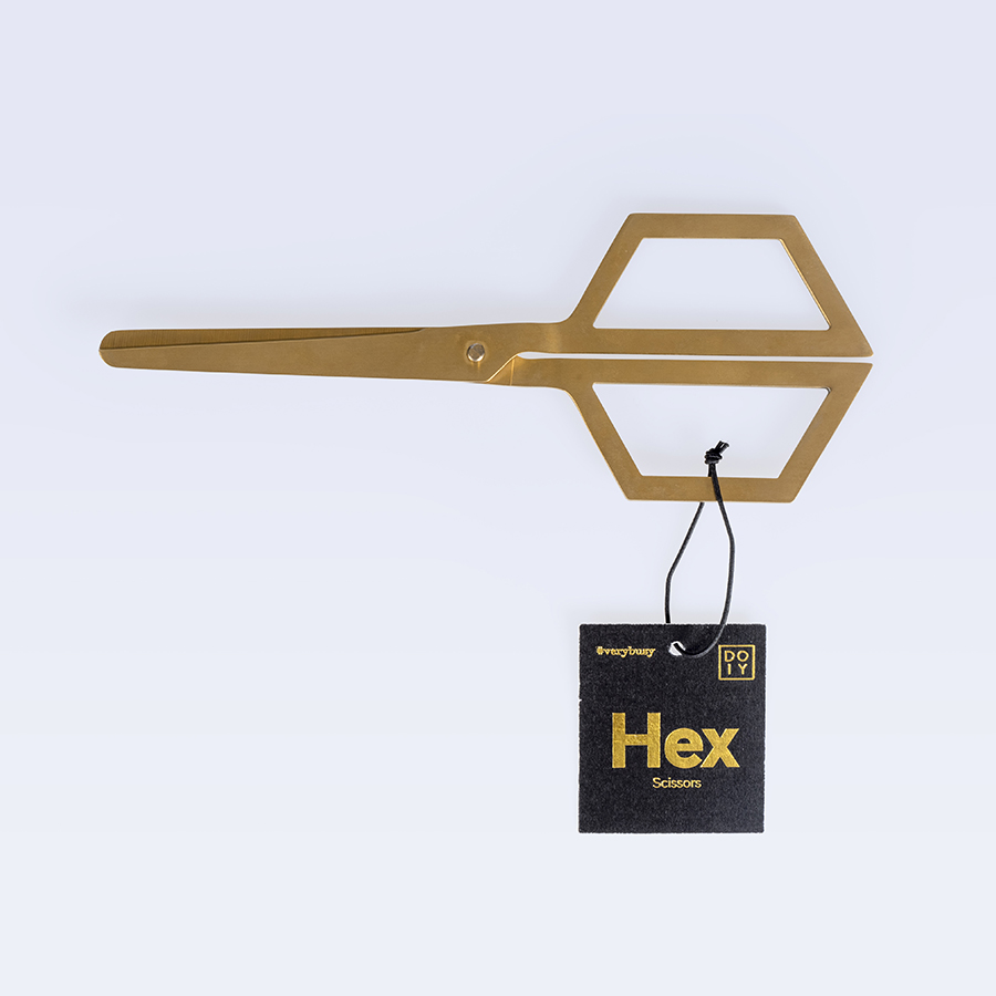 Ножницы Hex Gold, 7,3 см, 19,7 см, Нерж. сталь, Doiy, Испания