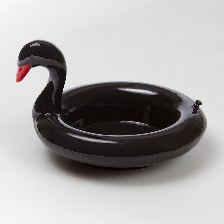 Пиала Floatie black swan, 15  см, 20 см, Керамика, Doiy, Испания