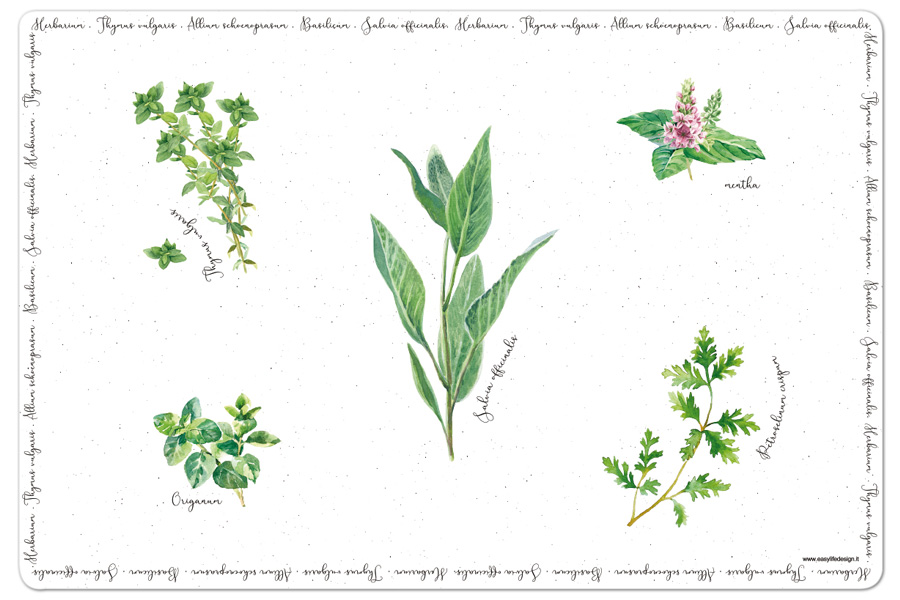 Салфетка под горячее Herbarium, 45x30 см, Пластик, Easy Life (R2S), Италия, Herbarium