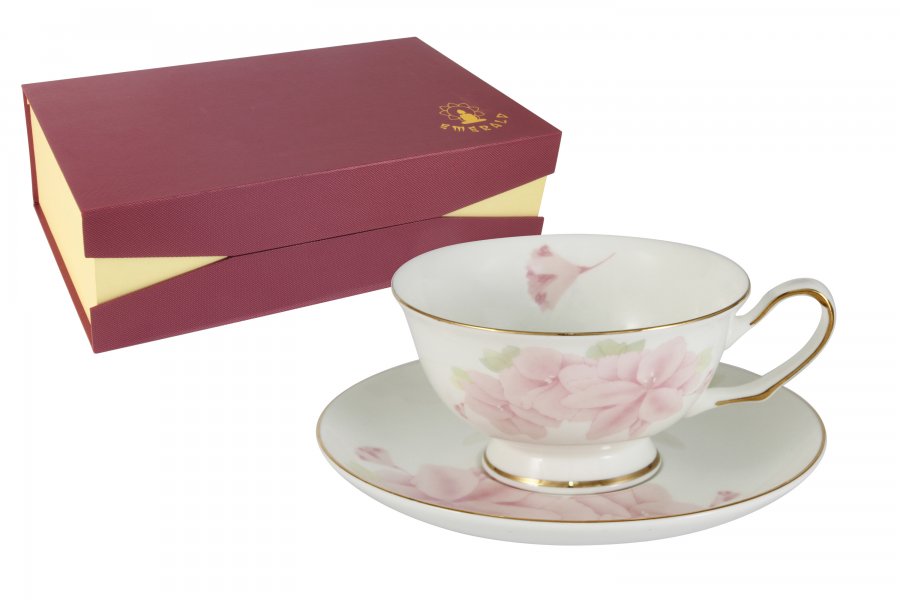 Чайная пара Pink flowers, 200 мл, Фарфор, Emily, Китай, Gift couple