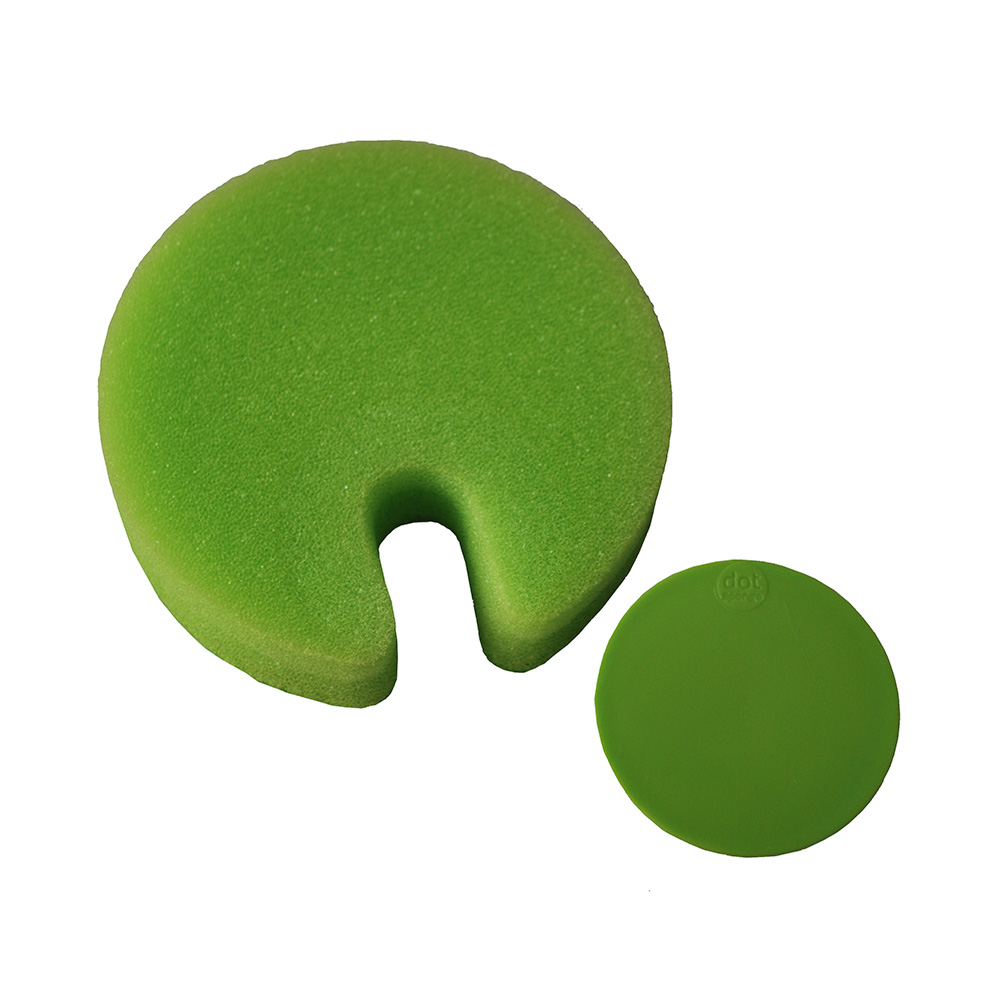 Губка с держателем Dot green, 3 см, 10 см, Полиэстер, Fabrikators, Дания