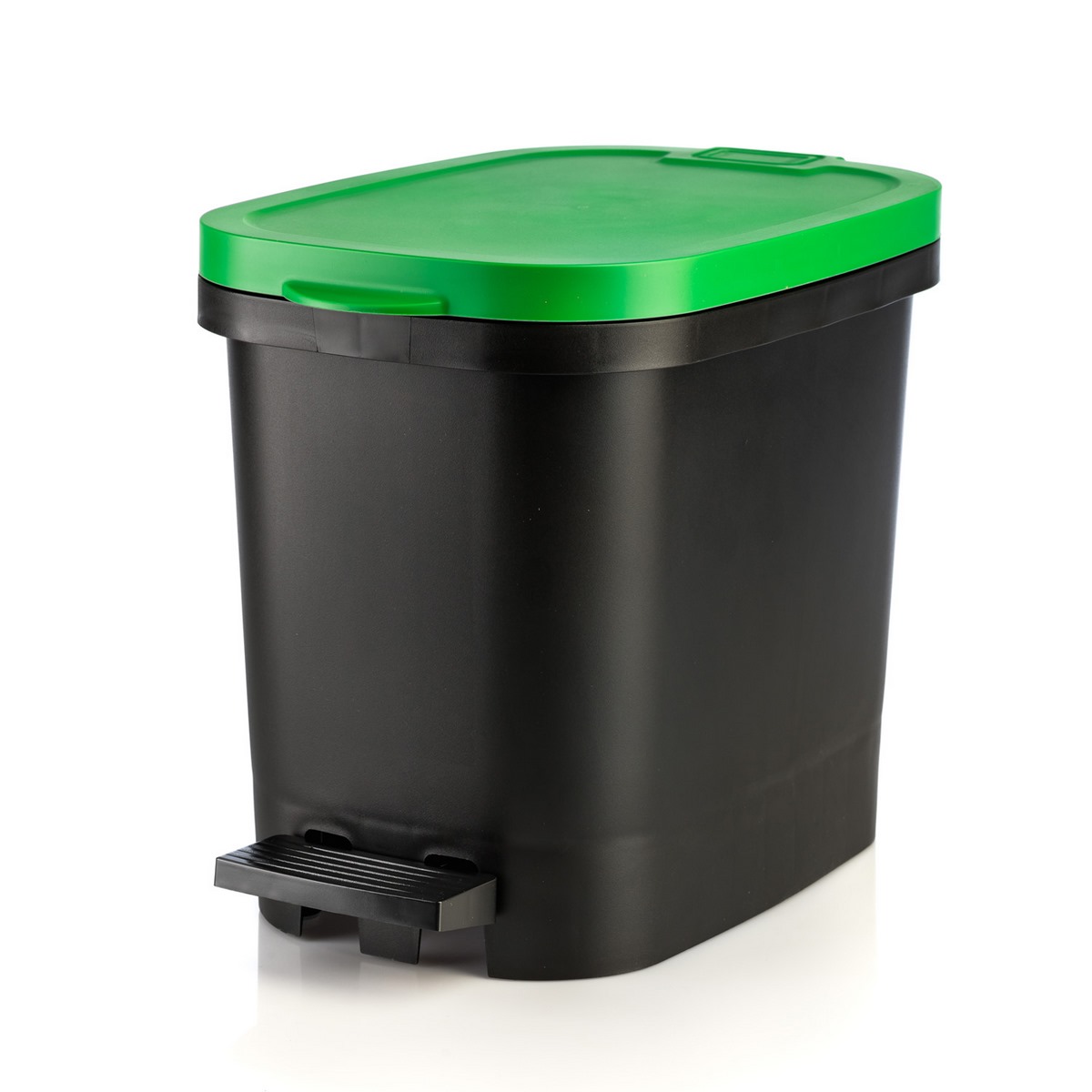 Мусорный бак с педалью BE-UTIL black green, 23х30 см, 35 см, 10 л, Пластик, Faplana, Португалия