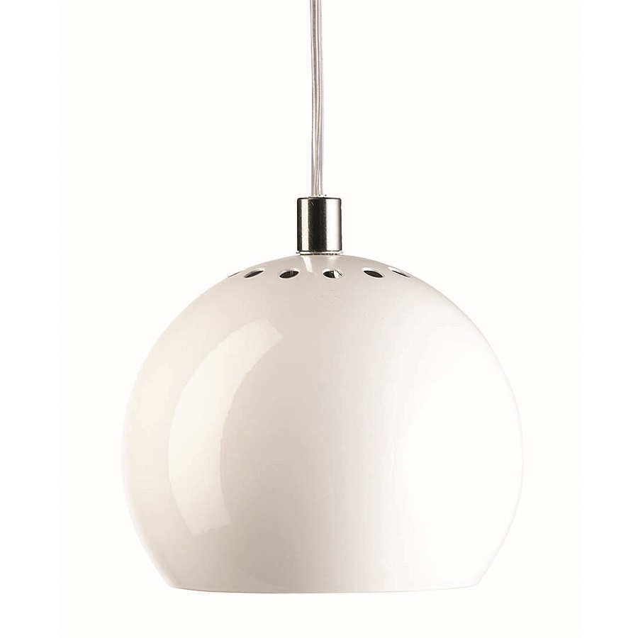 Люстра Ball white gloss 18, 18 см, 16 см, Металл, Frandsen, Дания