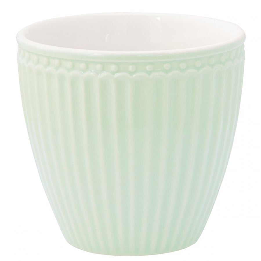 Чашка для латте Alice pale green, 9,5 см, 9 см, 300 мл, Фарфор, GreenGate, Дания, Alice