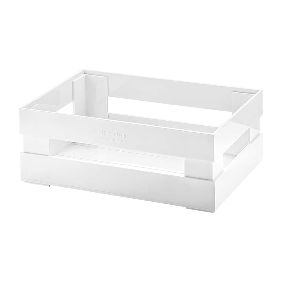 Ящик для хранения M Tidy & Store white, 22,5х5,5 см, 9 см, Пластик, Guzzini, Италия, Tidy