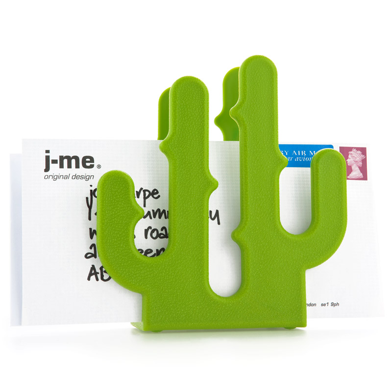 Держатель для писем и салфеток Cactus green, 15х6 см, 17 см, Пластик, J-me, Великобритания