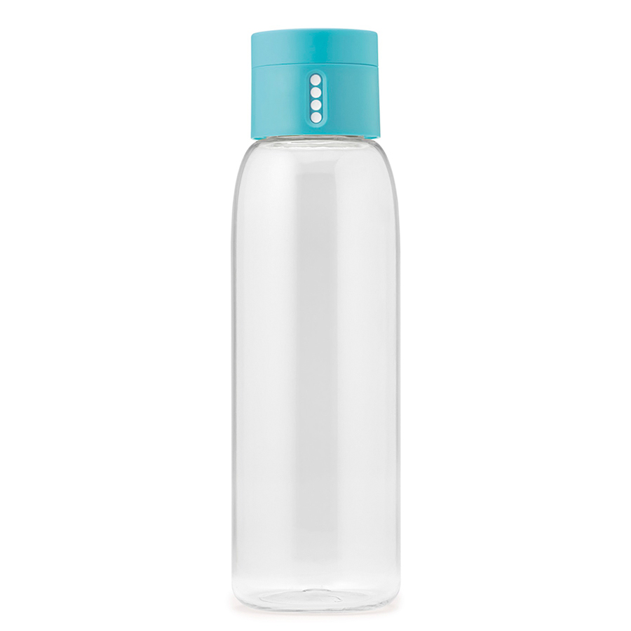 Бутылка для воды Dot blue, 600 мл, 7 см, 24 см, Пластик, Joseph Joseph, Великобритания