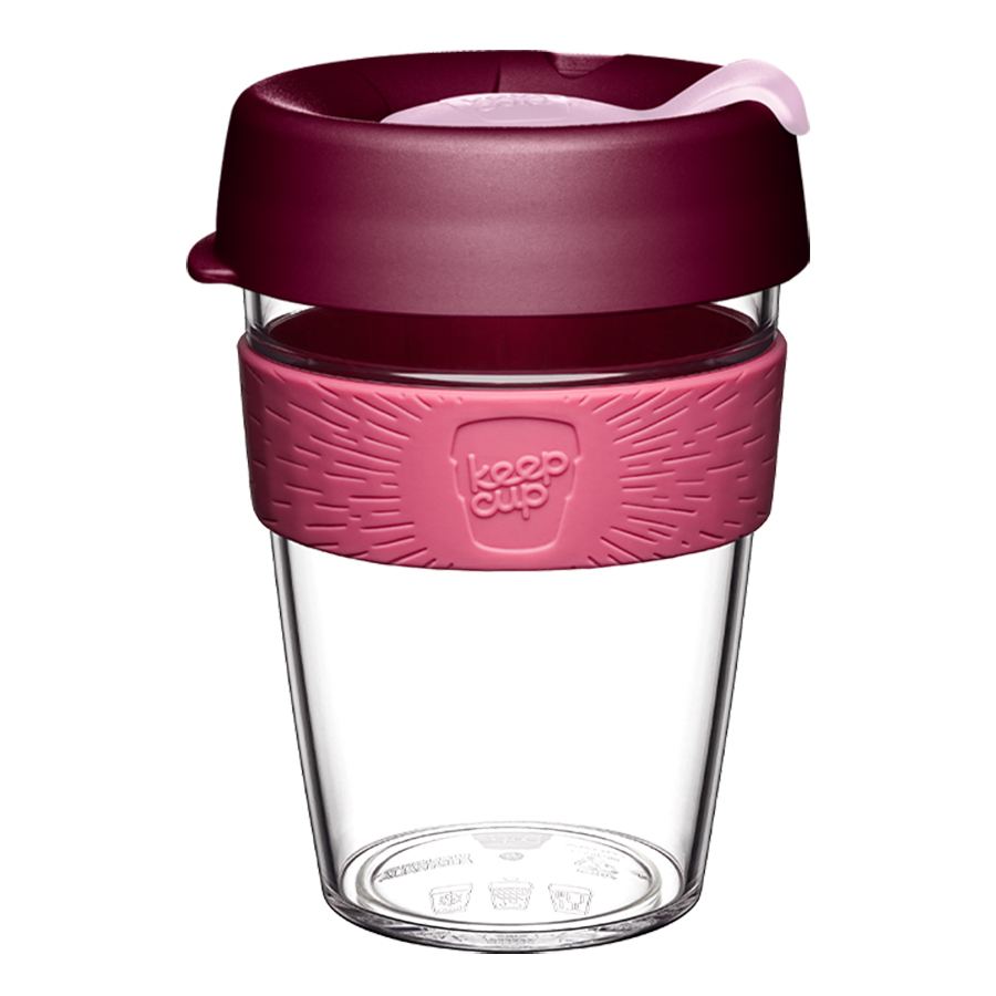 Кружка Original Cup Clear Bayberry 340, 340 мл, 8 см, 12,5 см, Силикон, Пластик, KeepCup, Австралия, Original Cup