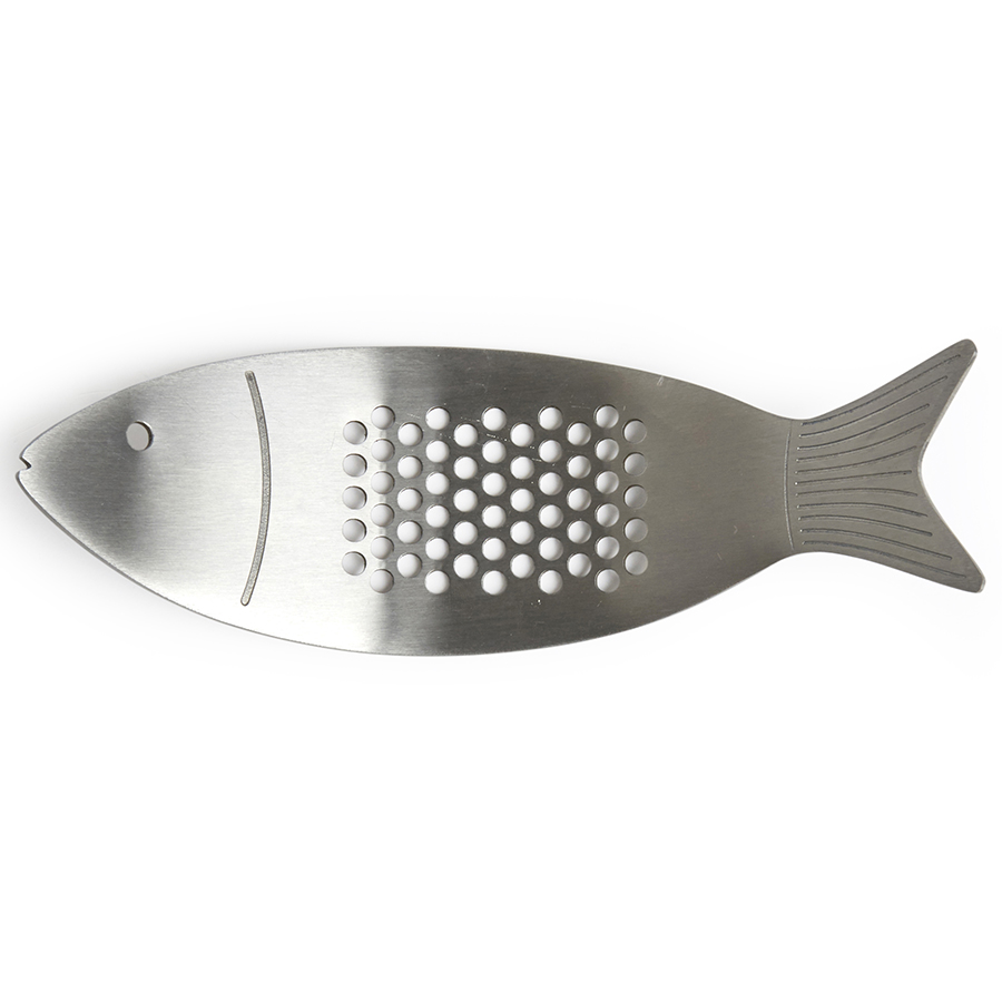 Пресс для чеснока Fish, 16 см, Нерж. сталь, Kikkerland, США